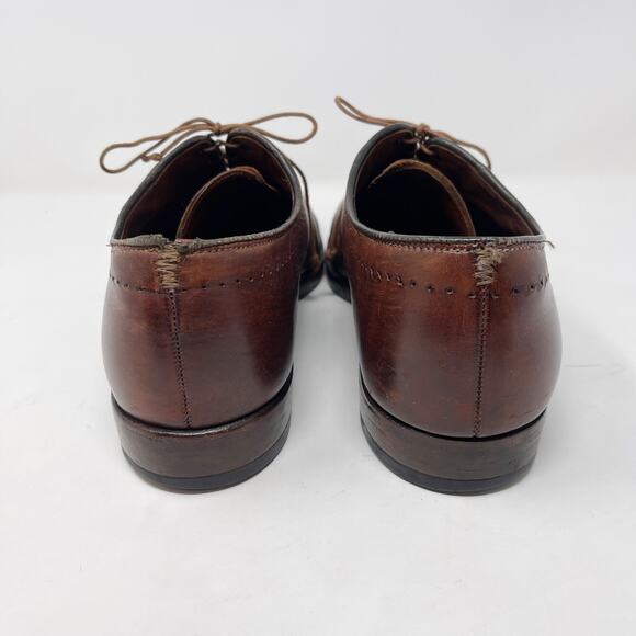 Allen Edmonds Mens 10.5 Brown Leather Vernon Cap Toe Oxford Lace Up Dress Shoes main image 11